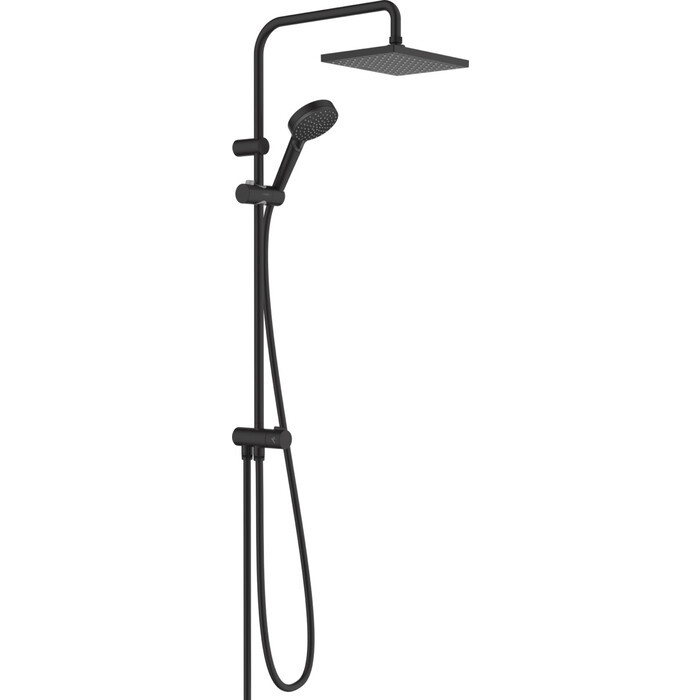 Душевая система с переключателем, без смесителя, черный Hansgrohe Vernis Shape Showerpipe 26282670