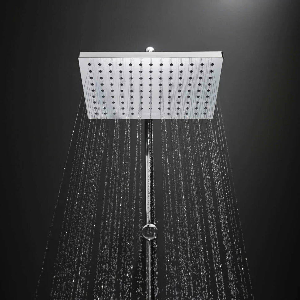 Душевая система с переключателем, без смесителя, черный Hansgrohe Vernis Shape Showerpipe 26282670