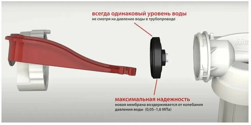 Впускной механизм для керамического бачка, боковая подводка Alcaplast A15-1/2