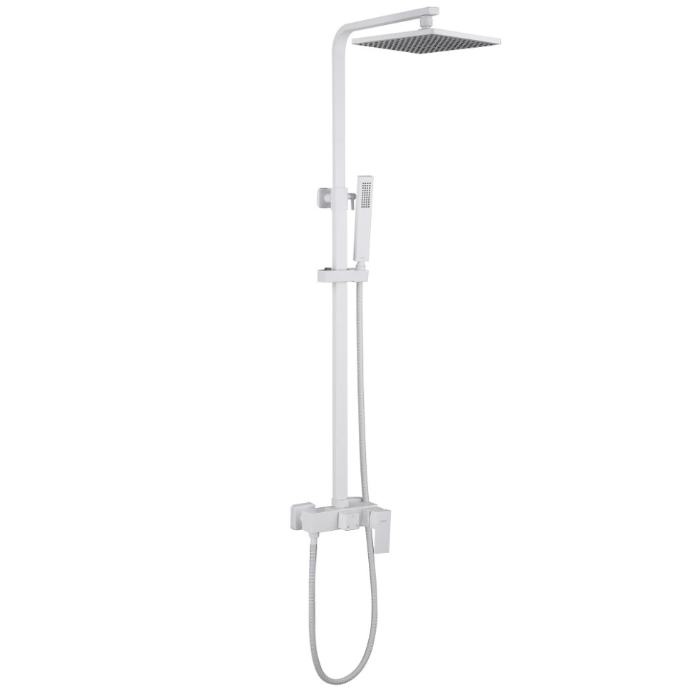 Душевая стойка ABBER Daheim AF8216WL с изливом, белая матовая