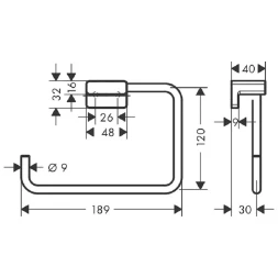 Держатель для полотенца, кольцевой, хром Hansgrohe AddStoris 41754000