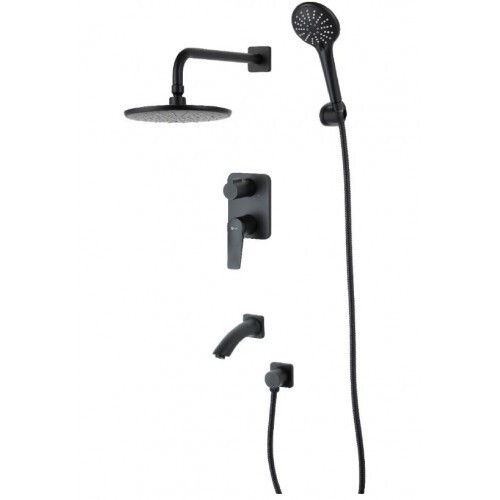 LM3722BL Cмеситель Lemark Bronx для ванны и душа встраиваемый 3-х функциональной лейкой, черный