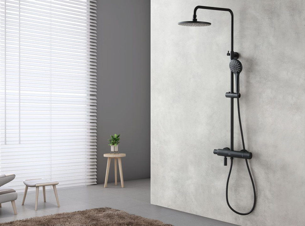 LM3772BL Смеситель Lemark Bronx для душа термостатический