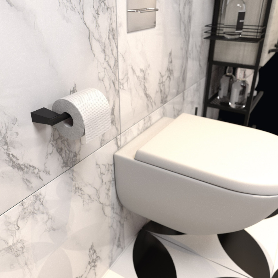 Держатель запасного рулона FIXSEN "COMFORT BLACK" черный FX-86010A
