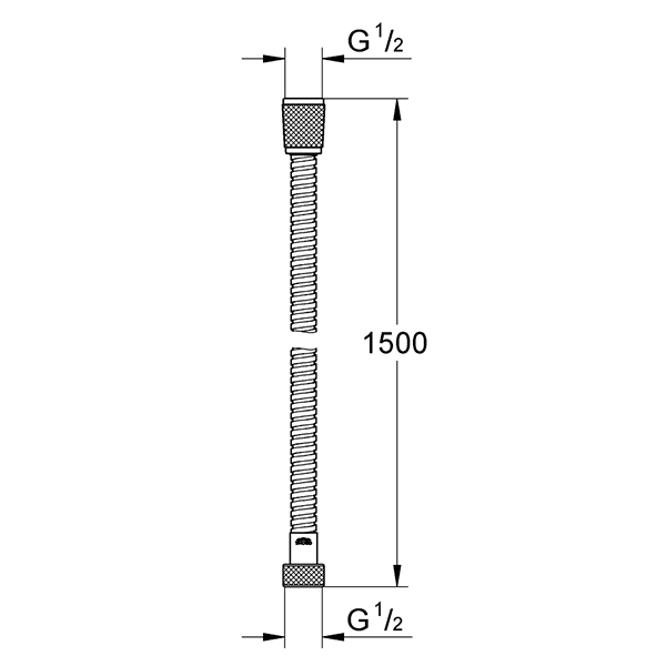 Душевой шланг 1500, черный бархат Grohe Ondus 28143KS0