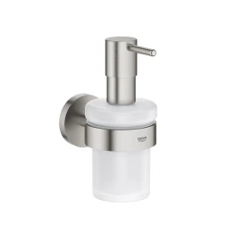 Дозатор жидкого мыла с держателем, суперсталь Grohe Essentials 40448DC1