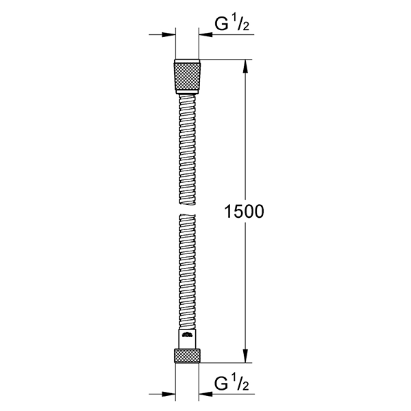 Душевой шланг 1500, белая луна Grohe Ondus 28143LS0