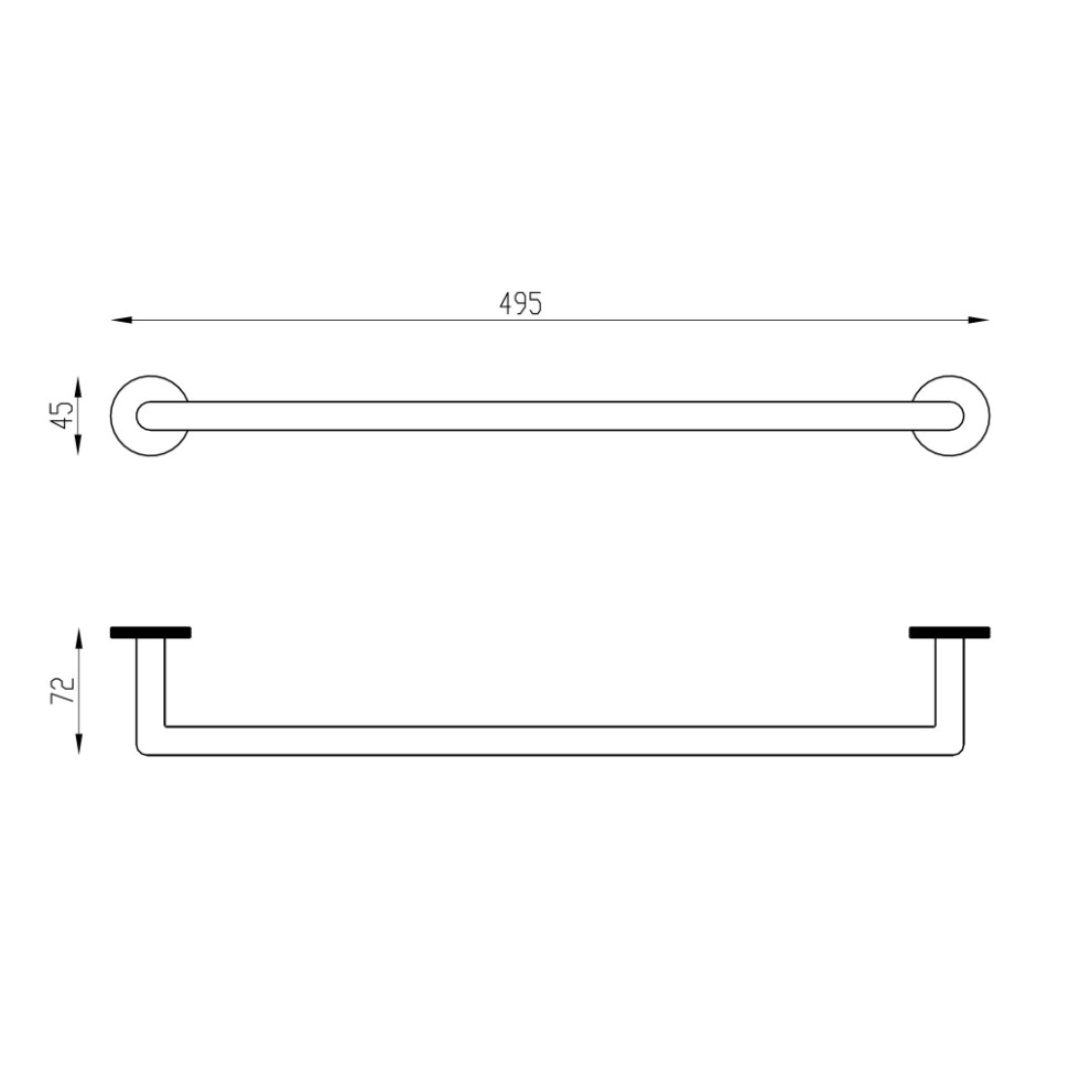 Полотенцедержатель ABBER Pol 316 AA1954BST брашированная сталь