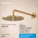 Душевая система ABBER Wasser Kreis 316 AF8150BG скрытого монтажа с изливом, термостат, брашированное золото