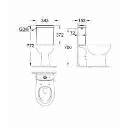 Бачок для унитаза, альпин-белый Grohe Bau Ceramic 39494000
