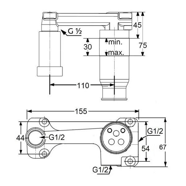 Скрытая монтажная часть kludi bozz 38243