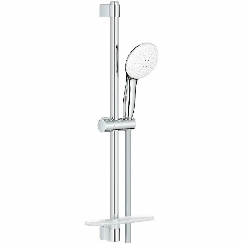 Душевой гарнитур GROHE Tempesta 110 лейка 2 режима, штанга 600 мм, 13,5 л/мин, с полочкой (27926003)