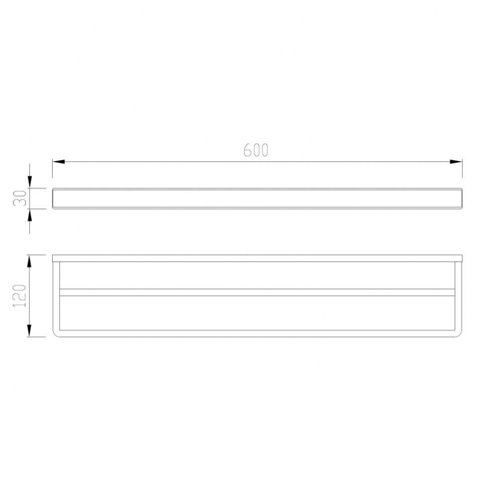 Полотенцедержатель двойной ABBER Westen AA1756 хром
