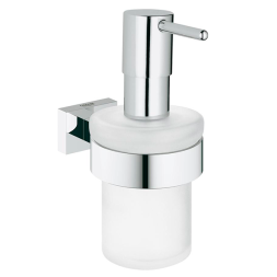 Дозатор жидкого мыла с держателем, хром Grohe Essentials Cube 40756001