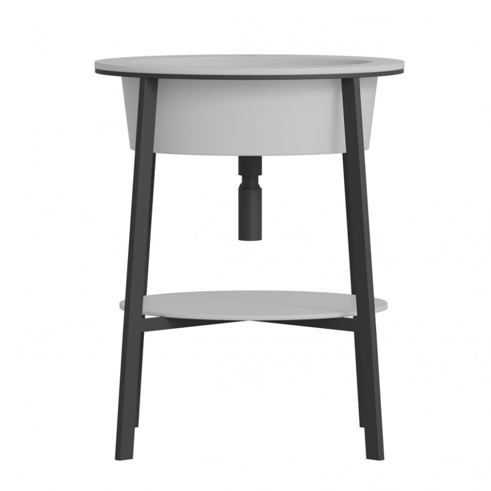 Консоль с керамической раковиной ABBER Bequem AC2131MW белый матовый