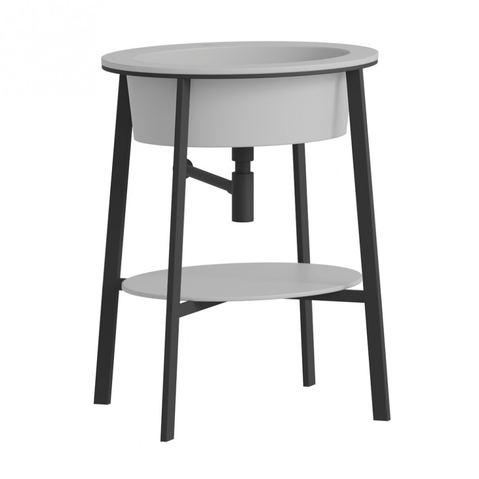 Консоль с керамической раковиной ABBER Bequem AC2131MW белый матовый