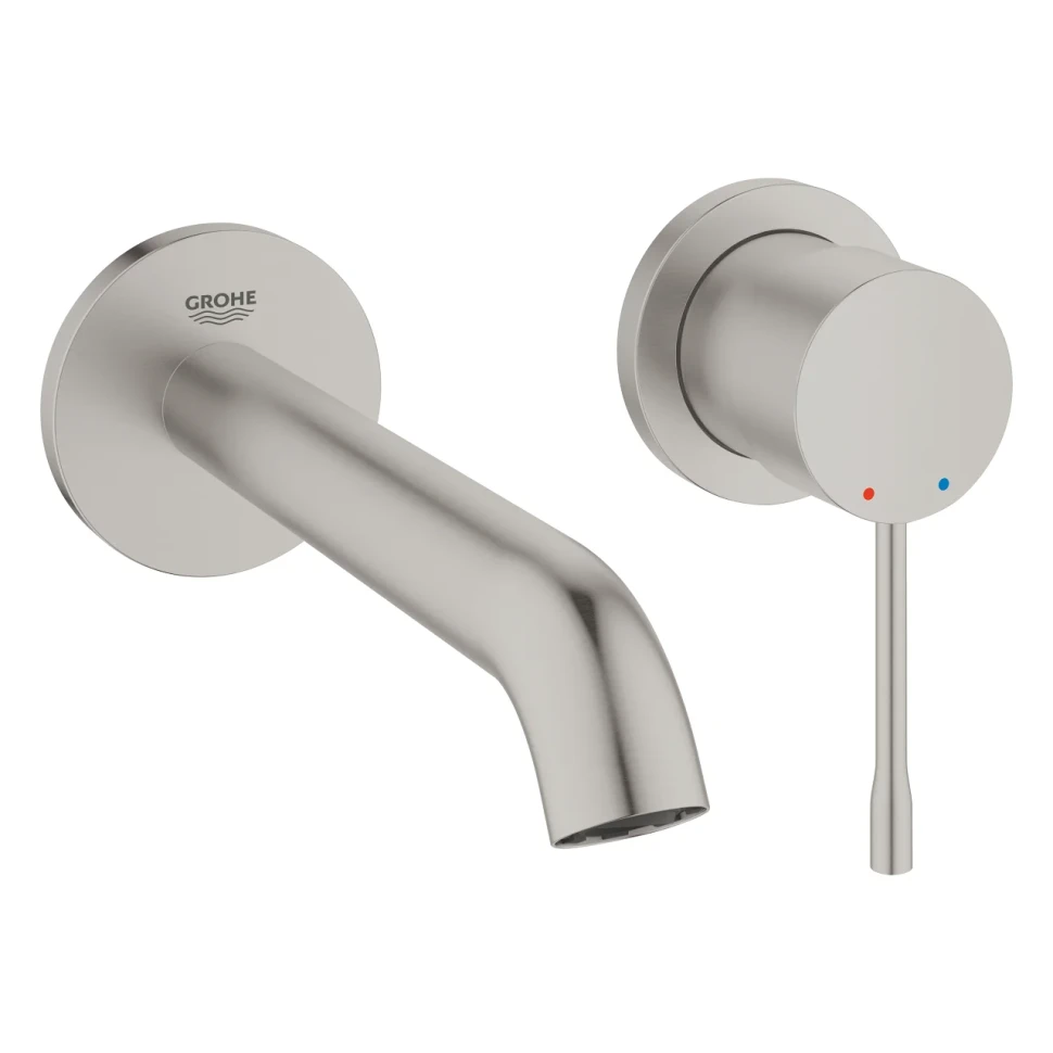 Смеситель для раковины, на 2 отверстия, суперсталь Grohe Essence 29192DC1