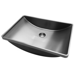 Раковина встраиваемая сверху ABBER Wasser Kreis AF2404GM оружейная сталь