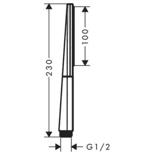 Ручной душ 100, шлиф.черный хром Hansgrohe Rainfinity 26866340