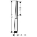 Ручной душ 100, шлиф.черный хром Hansgrohe Rainfinity 26866340