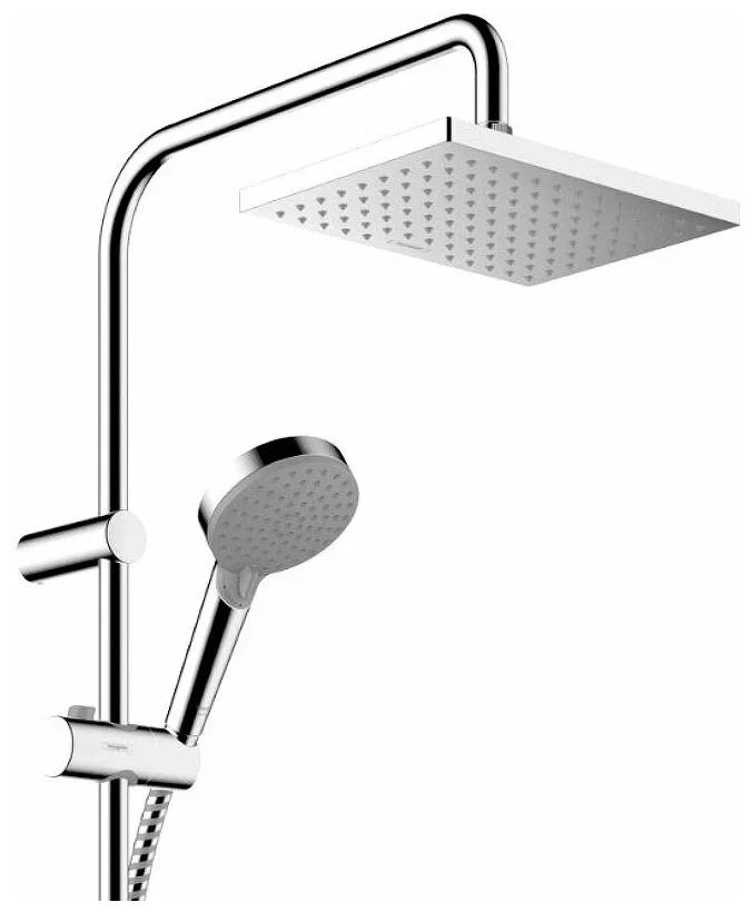 Душевая система с переключателем, без смесителя, хром Hansgrohe Vernis Shape Showerpipe 26282000
