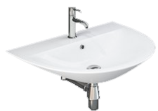 Раковина подвесная 65, белая Rak Ceramics Morning MORWB6501AWHA