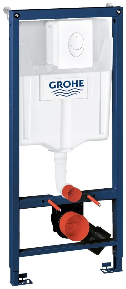 Инсталляция для подвесного унитаза, с кнопкой Skate Air (белая, овал) 3 в 1 Grohe