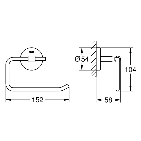 Держатель туалетной бумаги без крышки Grohe Bau Cosmopolitan 40457001