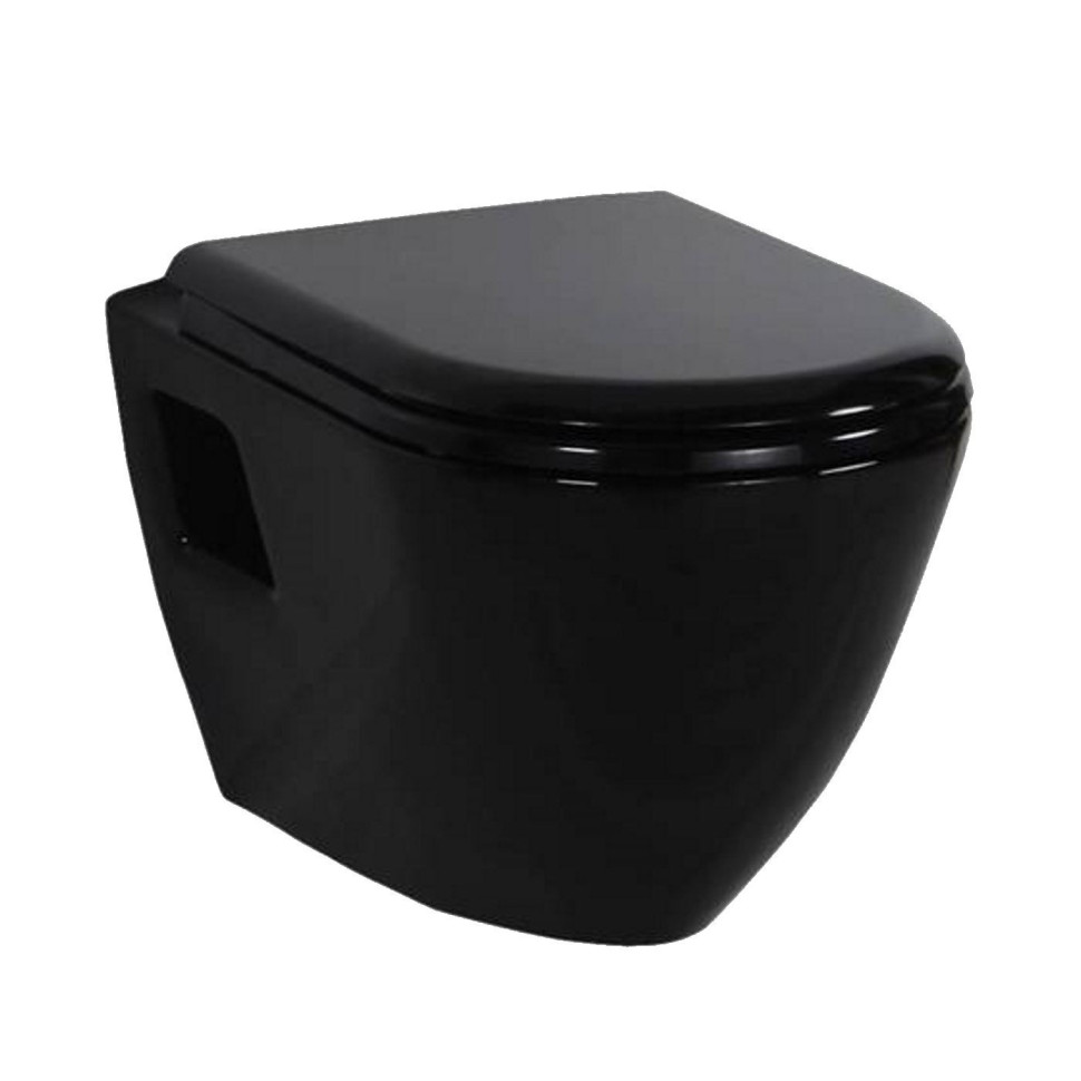 TP325-00SM00E-0000 Унитаз подвесной 35.5*49.8 см чёрный