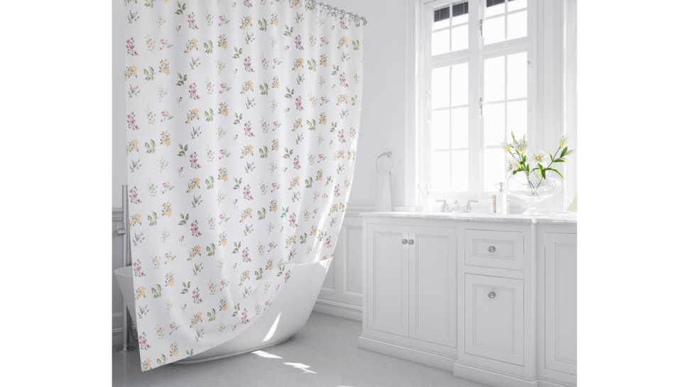 "FLORA" Шторка для ванной FX-1507