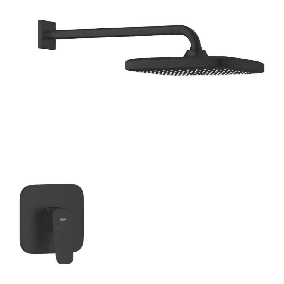 Душевая система со смесителем для душа, черный Grohe Cubeo 1053342430