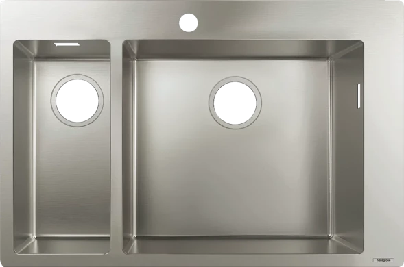 Мойка S71, с 2 чашами, 430х220, нержавеющая сталь Hansgrohe 43309800
