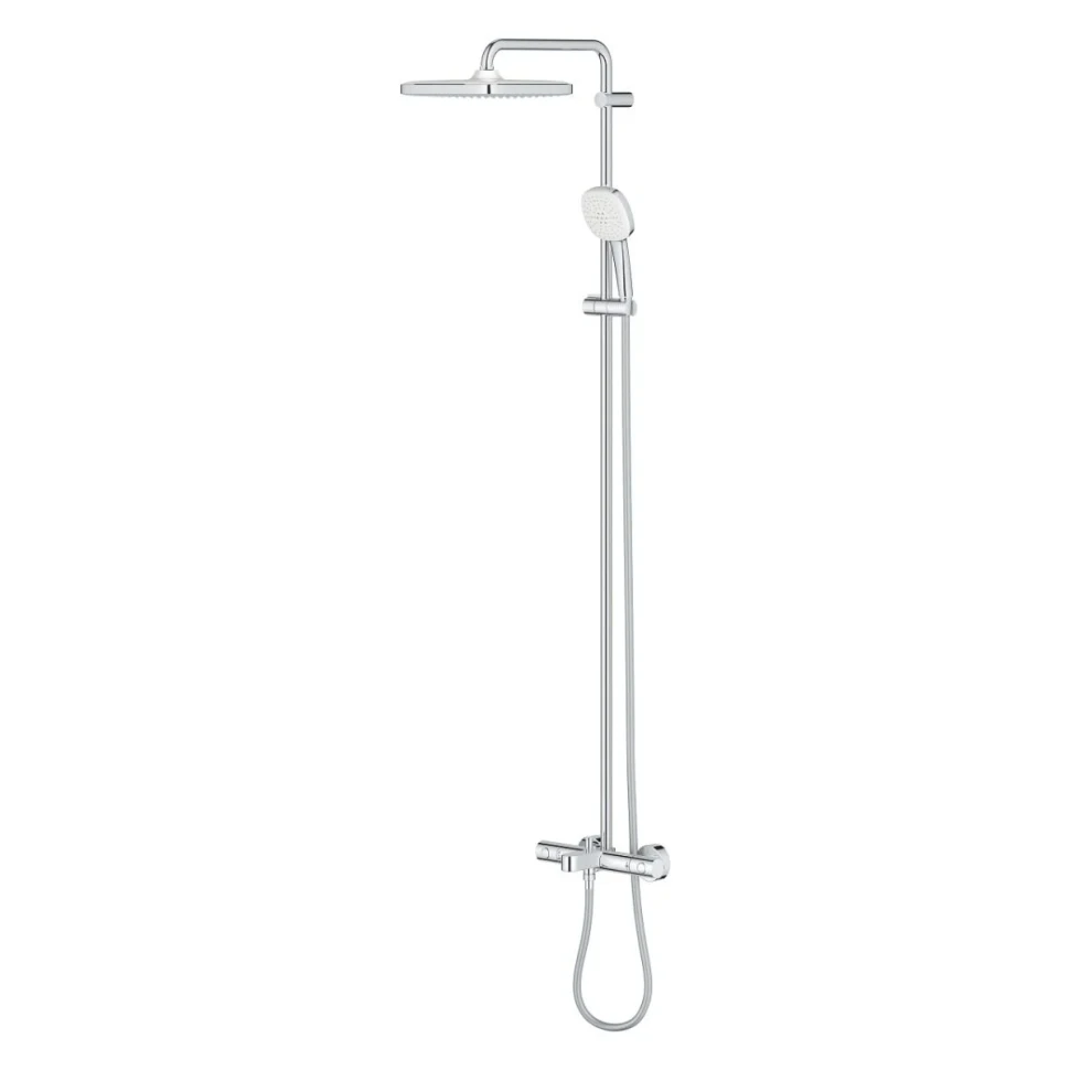 Душевая система для ванны GROHE Tempesta System 250 Cube с термостатом для настенного монтажа, хром (26691001)