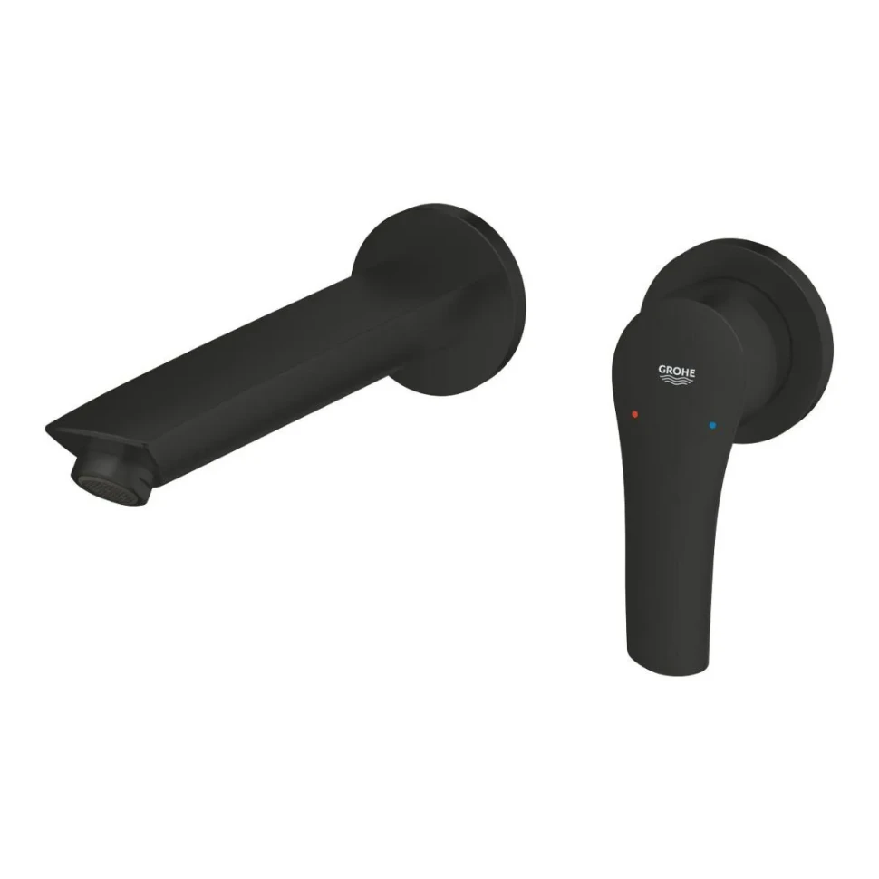 Смеситель для раковины GROHE Eurosmart на два отверстия, размер M, матовый чёрный (293382433)