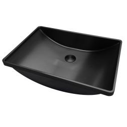 Раковина встраиваемая сверху ABBER Wasser Kreis AF2404MB черная матовая