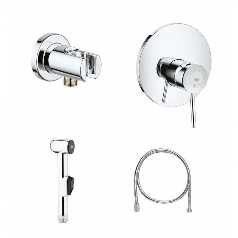 Гигиенический набор Grohe BauClassic хром 124434
