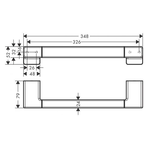 Поручень, черный Hansgrohe AddStoris 41744670