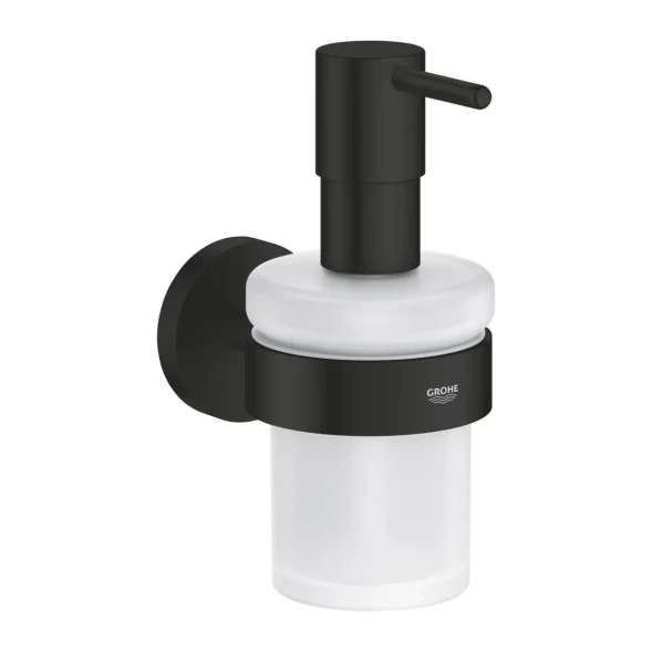 Дозатор жидкого мыла с держателем, черный Grohe Essentials 1022572430