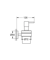 Дозатор жидкого мыла с держателем, черный Grohe Essentials 1022572430