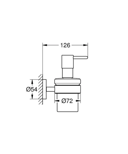 Дозатор жидкого мыла с держателем, черный Grohe Essentials 1022572430