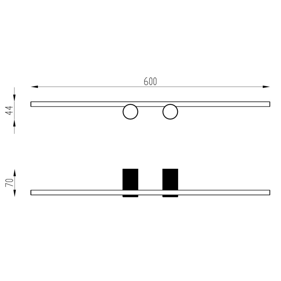 Полотенцедержатель двойной ABBER Pol 316 AA1955BG брашированное светлое золото