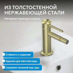 Смеситель ABBER Wasser Kreis 316 AF8124BG для биде, брашированное золото
