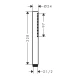 Ручной душ, шлиф. черный хром Hansgrohe Pulsify Select 100 1jet EcoSmart 24125340