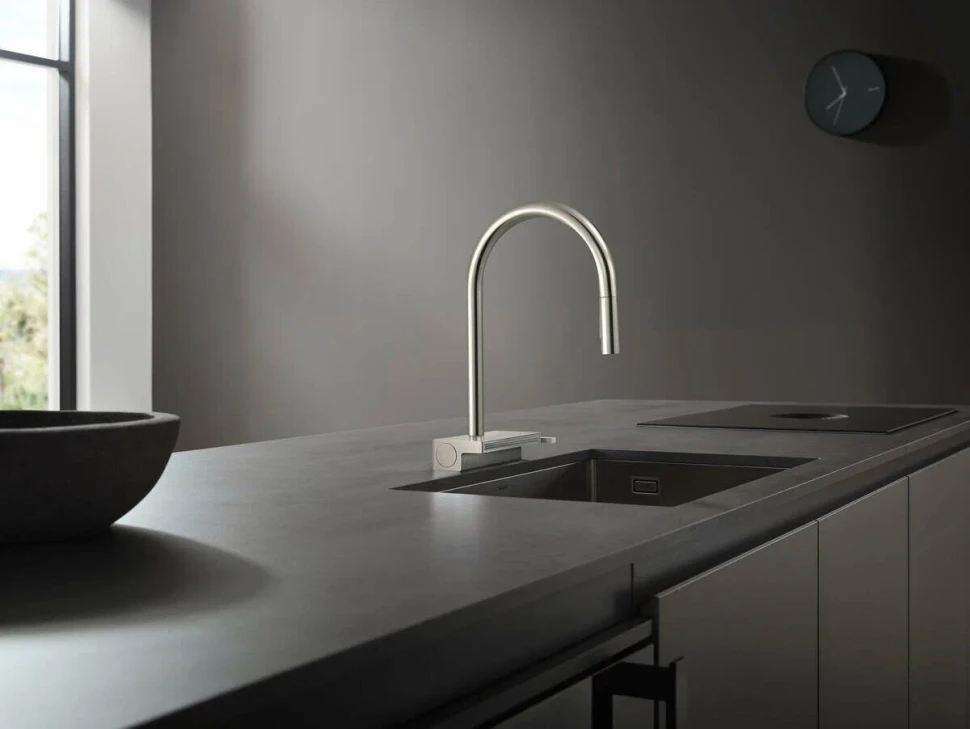 Cмеситель для кухни, с вытяжным душем, хром Hansgrohe Aquno Select M81 73837000