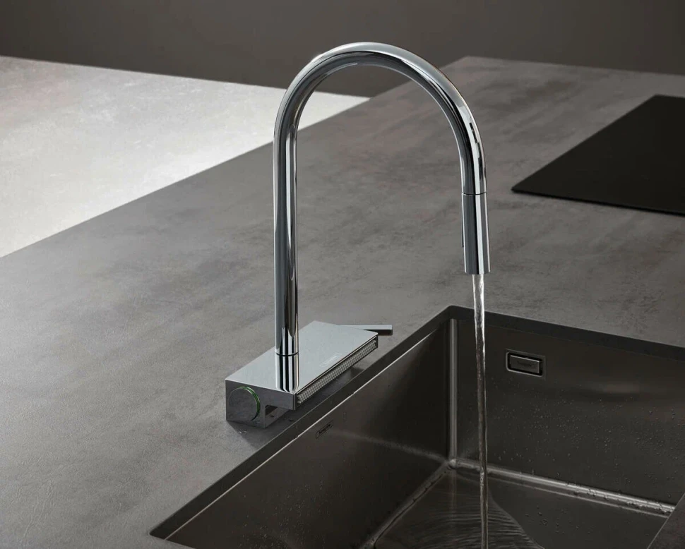 Cмеситель для кухни, с вытяжным душем, хром Hansgrohe Aquno Select M81 73837000