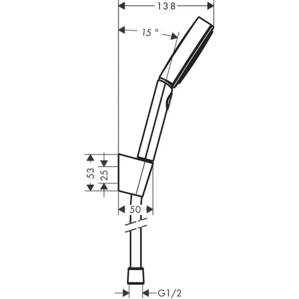 Душевой гарнитур, черный Hansgrohe Pulsify Select 24303670