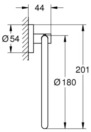 Кольцо для полотенца GROHE Start, черный матовый (411742430)