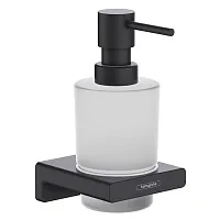 Дозатор жидкого мыла с держателем, черный Hansgrohe AddStoris 41745670