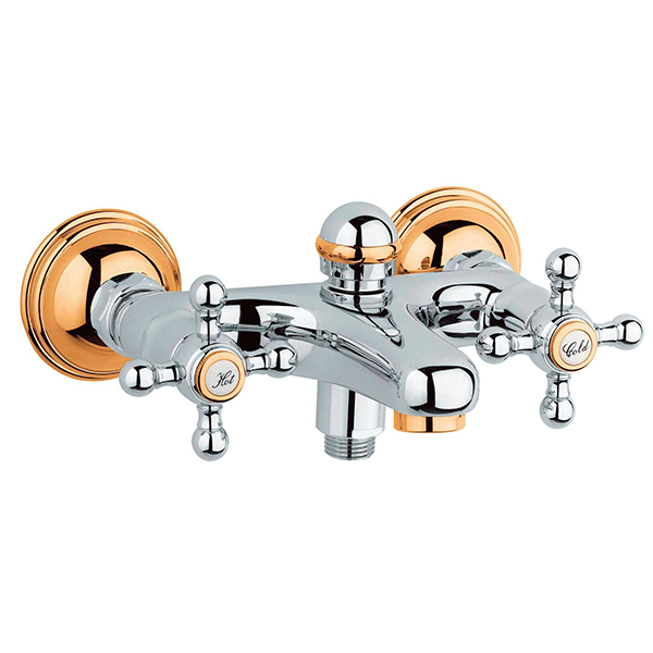 Смеситель для ванны двухрычажный, золото/хром Grohe Sinfonia 25030IG0