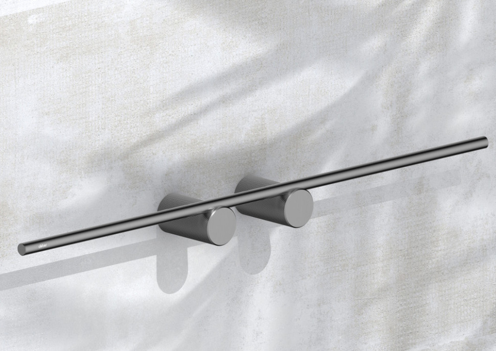 Полотенцедержатель двойной ABBER Pol 316 AA1955BGG брашированная оружейная сталь